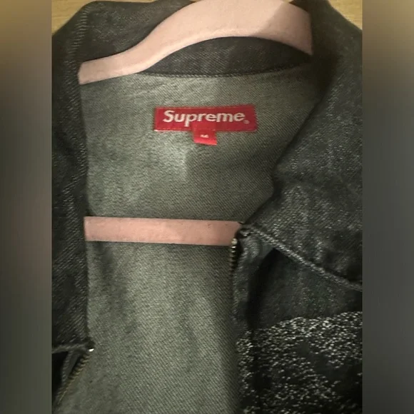Supreme John Coltrane A Love Supreme Denim Harrington Jacket - Black